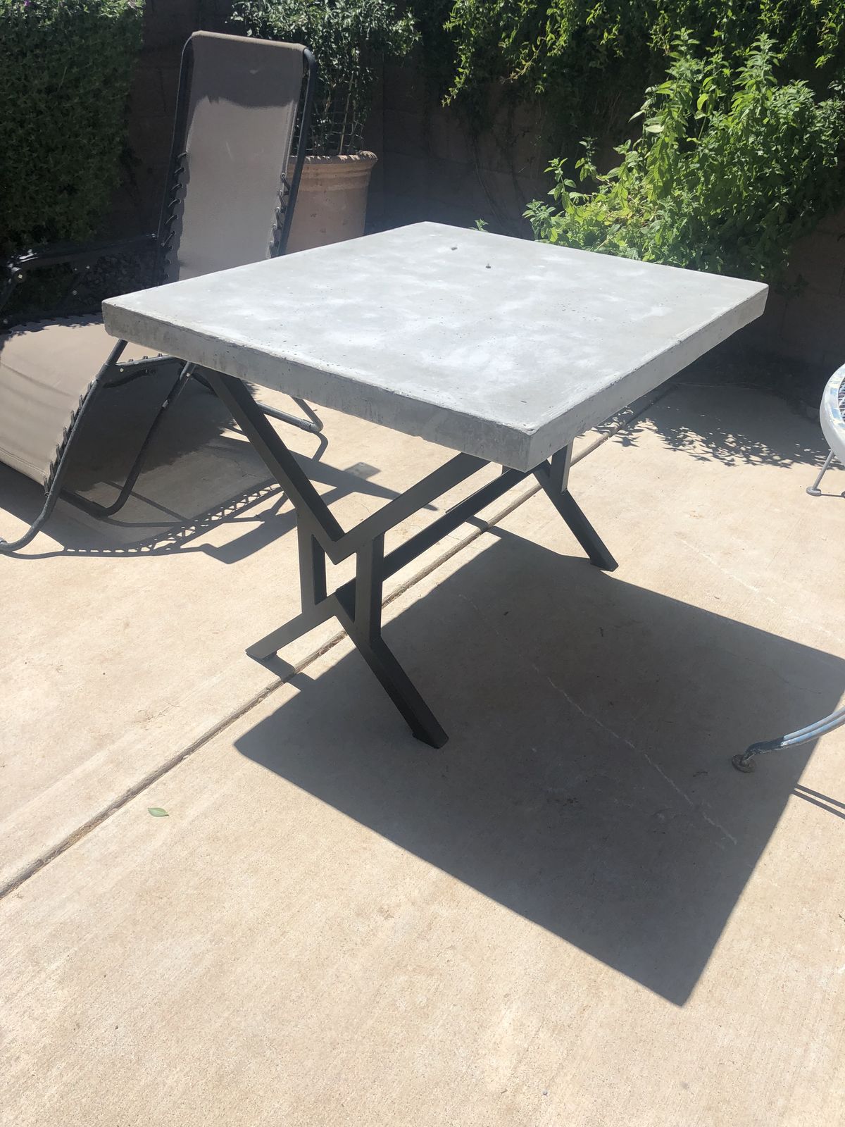 Concrete-Top Patio Table